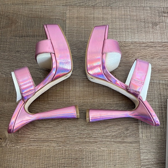 NWB Jessica Simpson Sempira Platform Heel Pink Iridescent - Picture 10 of 13